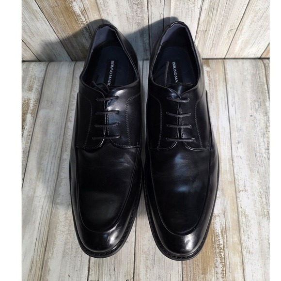 BRUNO MARC Mens Black Leather Square Toe Lace Up Dress Shoes Size 15 main image 10